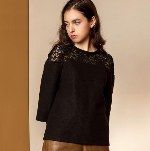 追求轻熟风 不妨入一件蕾丝纯色打底衫（图）