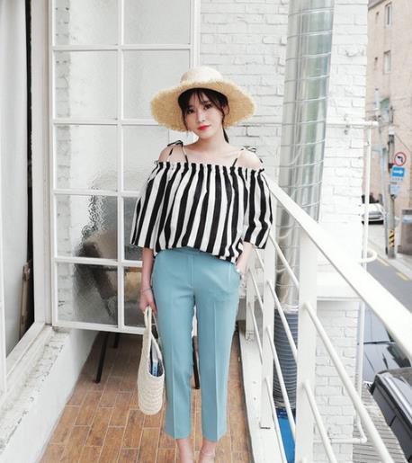 韩版条纹衬衫的多种搭配：打造百变风格（图）