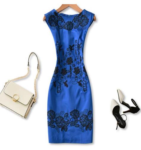 精致唯美款式新颖的绣花连衣裙 时尚性感显气质