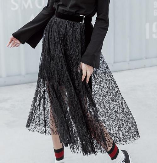 气场女王最爱穿的黑色蕾丝网纱裙(图) 气场女王最爱穿的黑色蕾丝网纱裙(图)