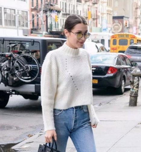 穿了高领毛衣连围巾都省了（图）