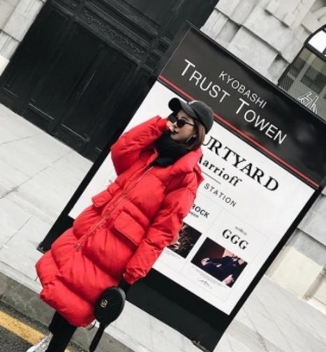 过年就要这样穿 红色针织搭配红色外套（图）