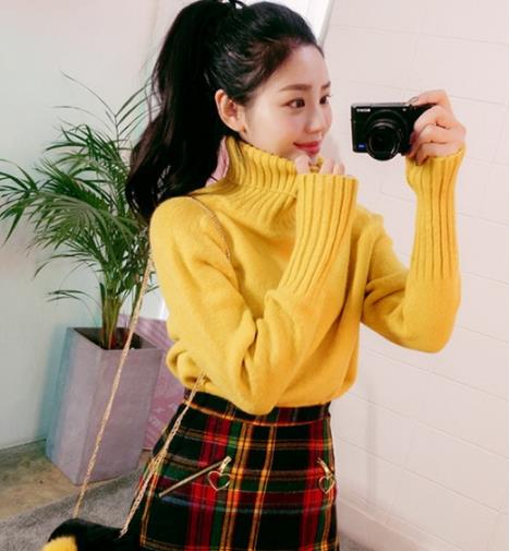 显瘦显气质的高领针织衫搭配推荐（图）