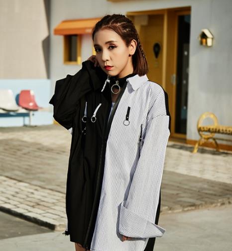 春天穿搭就要耍耍帅 复古印花皮衣外套搭配（图）