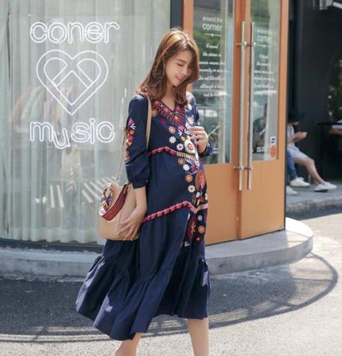 最新高端潮流孕妇裙 让你怀孕也时髦