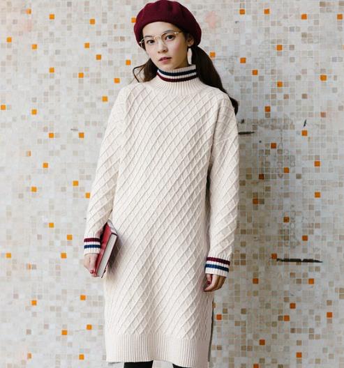 彰显时尚优雅范的格子毛衣半裙套装搭配精选（图）