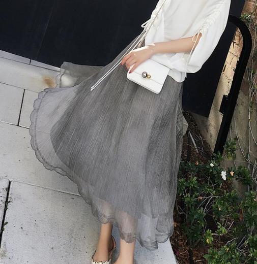 换季必备 明星们穿的都是仙气长纱裙（图）