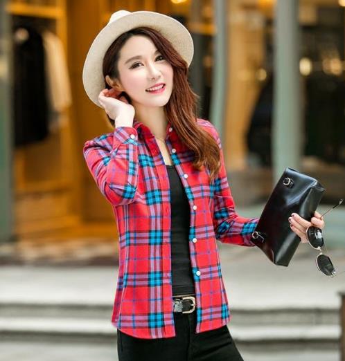 2018最新款宽松格子衬衫 照着买就对了（图）