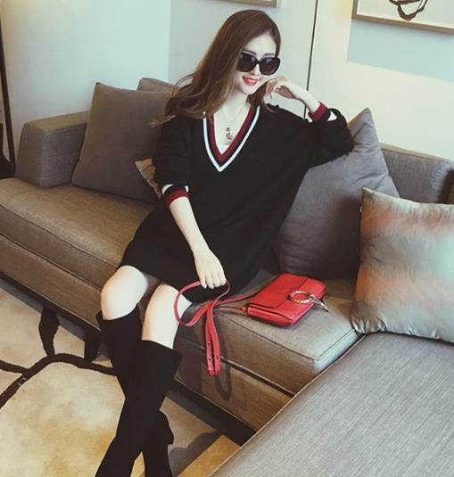 春季性感搭配 荷叶边一字领连衣裙推荐（图）