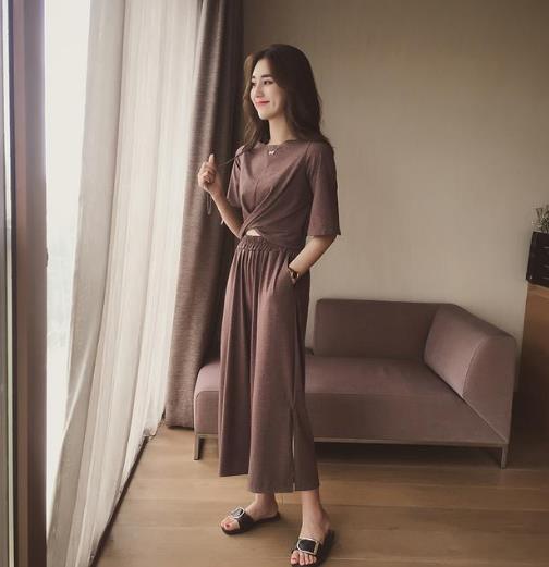 这5款喇叭袖阔腿裤套装时髦显瘦显气质（图）