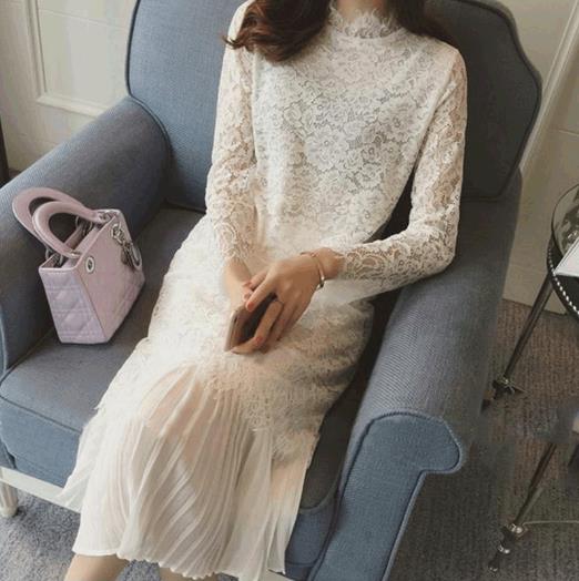 时尚感超强的打底蕾丝裙搭配 尽显优雅气质
