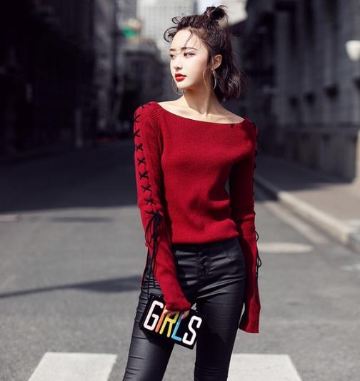 百变红色针织衫究竟怎么穿才好看（图）