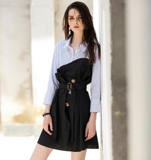 换季穿搭有条纹衬衫裙不用愁(图) 换季穿搭有条纹衬衫裙不用愁(图)