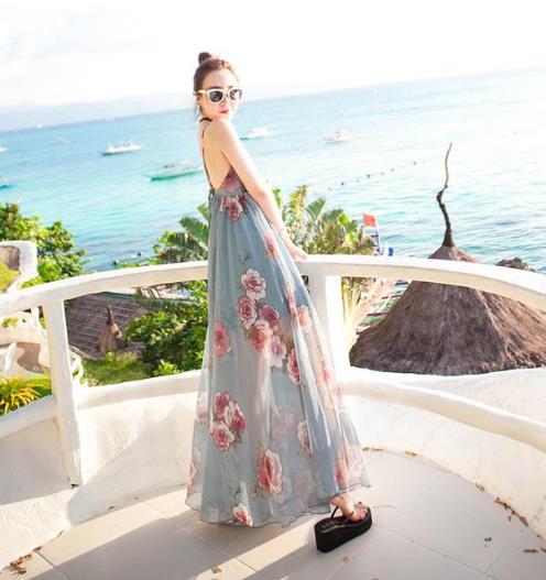 超美的新款性感露背吊带雪纺沙滩裙分享(图) 超美的新款性感露背吊带雪纺沙滩裙分享(图)