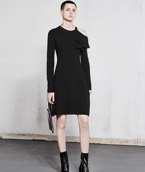 适合胖MM的假两件宽松毛衣：时尚显瘦