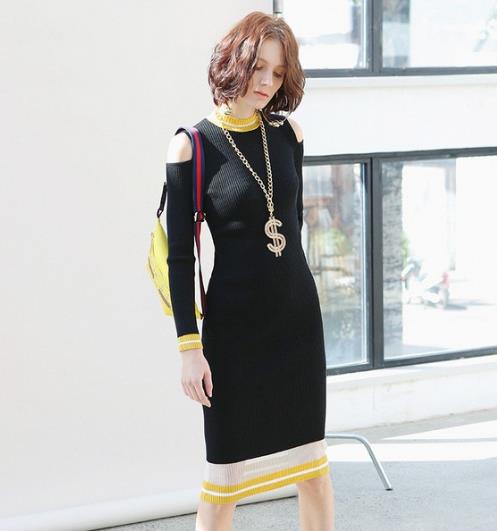 适合胖MM的假两件宽松毛衣：时尚显瘦