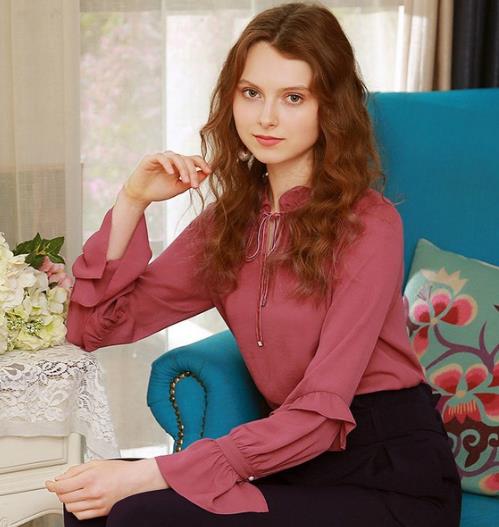 看这波长袖雪纺衫如何打造清甜少女气质（图）