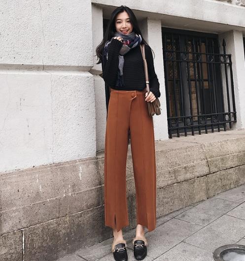 有了阔腿裤 大象腿短粗腿统统都不是问题