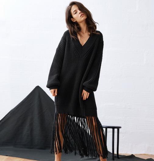 针织连衣裙这样搭配 气场绝对撑得住（图）