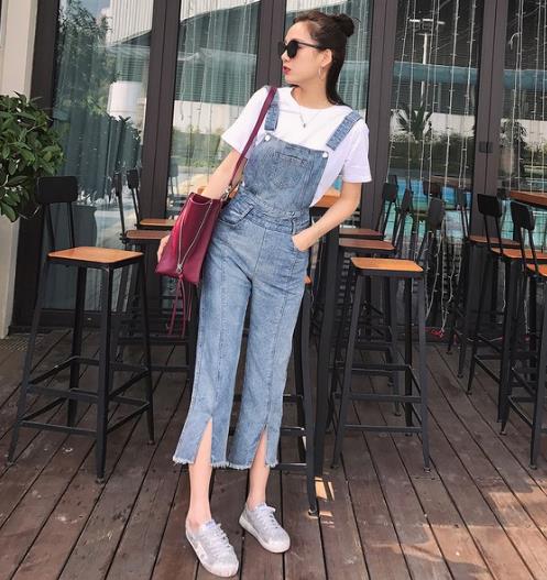 开学季减龄神器早下手 背带阔腿裤搭配示范（图）