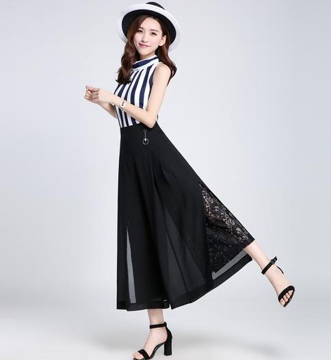 春夏最流行的开叉长裤 比长裙更上镜（图）