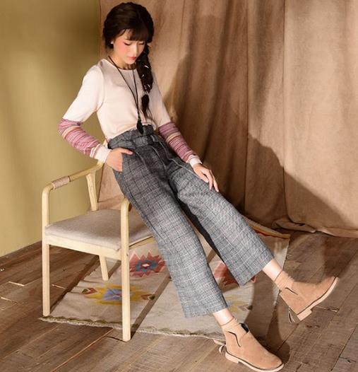 高腰提臀阔腿超长 这是阔腿裤的时尚（图）