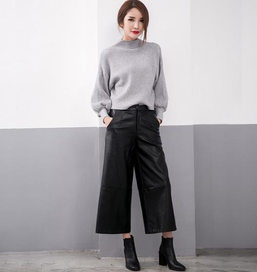 高腰提臀阔腿超长 这是阔腿裤的时尚（图）