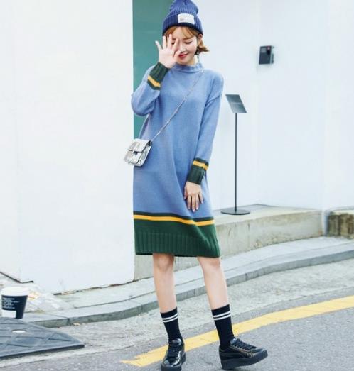 穿正好的针织连衣裙 看最美的风景（图）