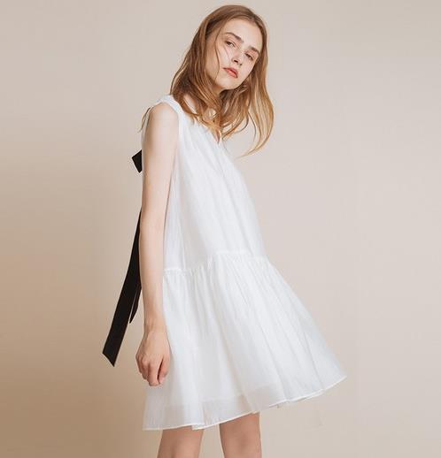 手臂粗怎么穿 泡泡袖衬衫裙搭配示范（图）