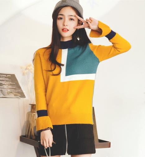 适合胖MM穿的一字领显瘦塑身针织衫（图）