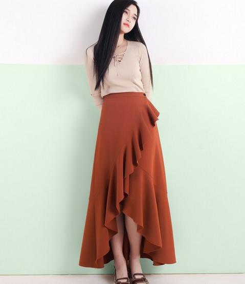 手臂粗怎么穿 荷叶袖蕾丝连衣裙帮你解忧愁