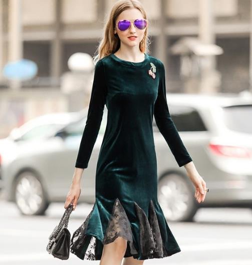 今年春季流行军绿色刺绣V领针织衫搭配（图）