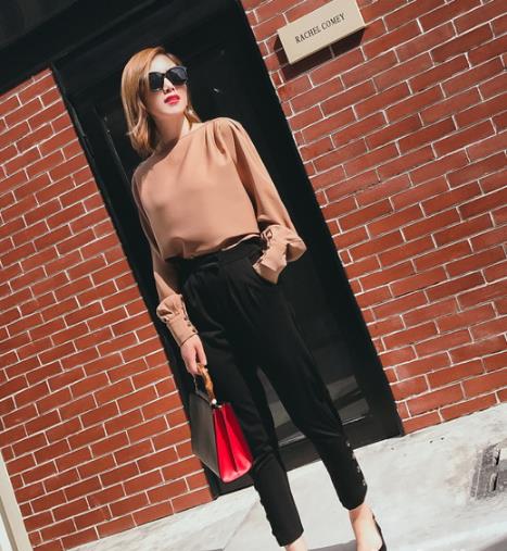 哈伦裤也要正经起来 5款哈伦裤搭配示范（图）