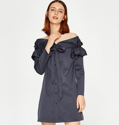 春装新品:性感花式露肩衬衫裙搭配示范(图) 春装新品:性感花式露肩衬衫裙搭配示范(图)