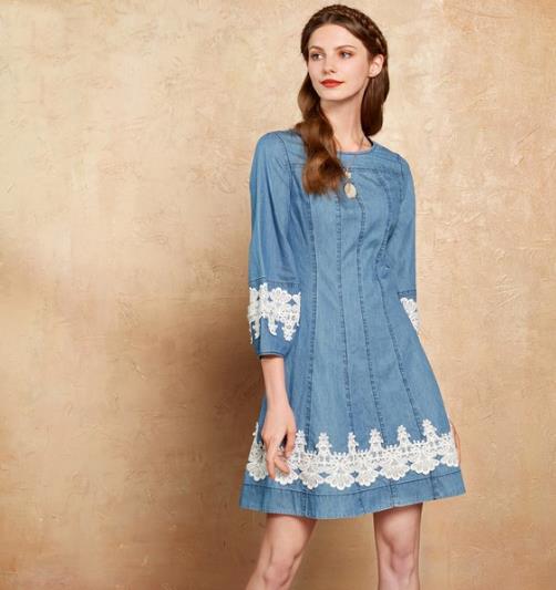 时髦升级：经典牛仔衬衫裙才是夏日打开方式