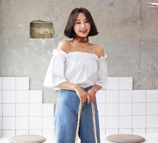 牛仔阔腿裤如何搭配上衣 轻松穿出复古范（图）