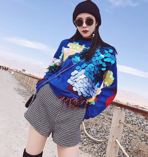 高领复古毛衣搭配阔腿裤 别提多洋气了 高领复古毛衣搭配阔腿裤 别提多洋气了