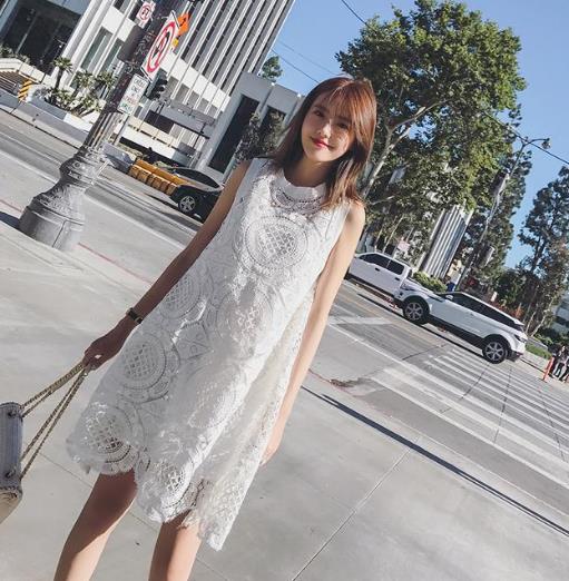 适合胖MM穿的系带宽松连衣裙 显瘦又性感