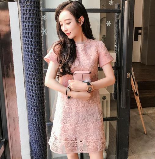 适合胖MM穿的系带宽松连衣裙 显瘦又性感