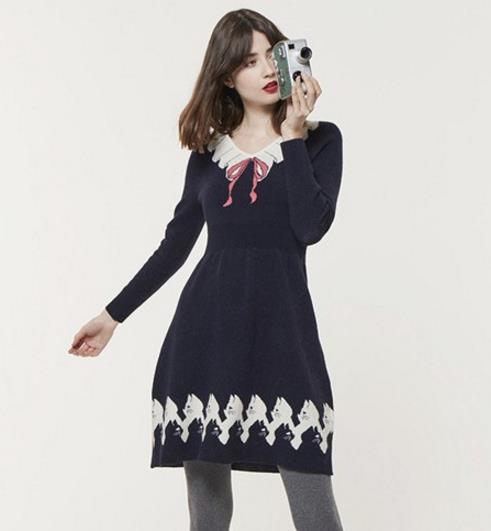 时髦针织羊绒衫搭配 让春季更出彩（图）