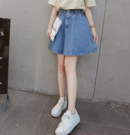 凸显大长腿 你需要一条高腰牛仔裙来助阵（图）