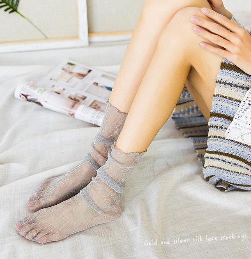 时尚又性感就穿新款镂空渔网堆堆袜（图）