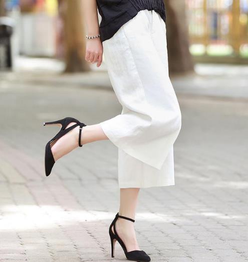 早春不适合露腿 棉麻阔腿裤才是正确选择
