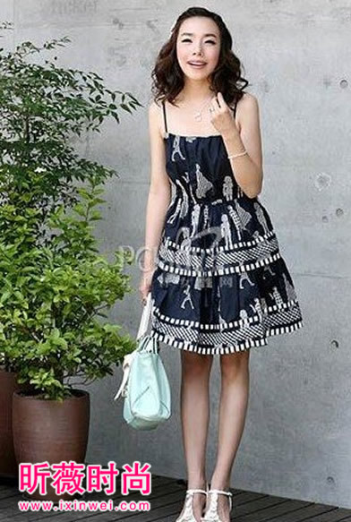 美女吊带裙子款式：四种风格满足各类MM的喜好