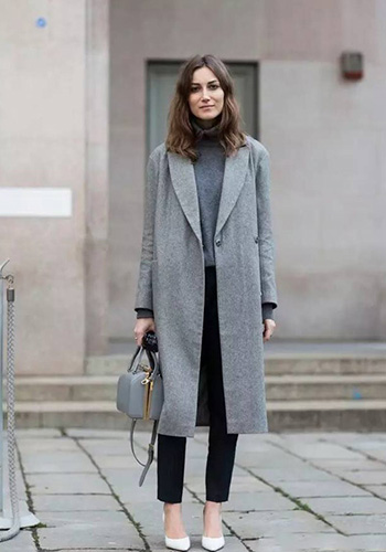 女白领精干职业装搭配：简洁黑白灰职业装搭配