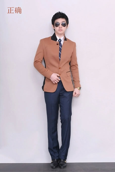 小西装搭配：男士小西装怎搭配正确示范图例