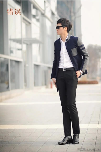 小西装搭配：男士小西装怎搭配正确示范图例