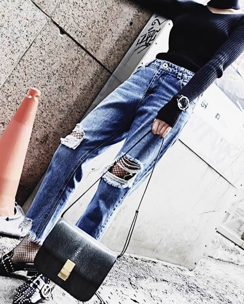 牛仔裤的春天：杨幂教你显高又显瘦穿搭发