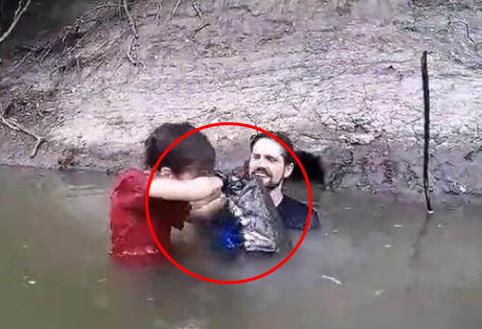 父子怪洞里竟拖出庞然大物（难忘经历过程图）