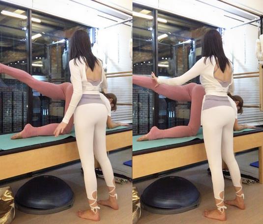 韩国瑜伽老师姿势图：在床上的你撑不过3秒（图）